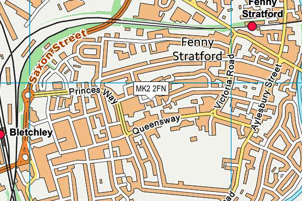 MK2 2FN map - OS VectorMap District (Ordnance Survey)