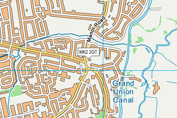 MK2 2GT map - OS VectorMap District (Ordnance Survey)