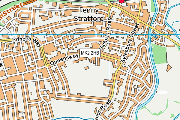 Knowles Primary School map (MK2 2HB) - OS VectorMap District (Ordnance Survey)