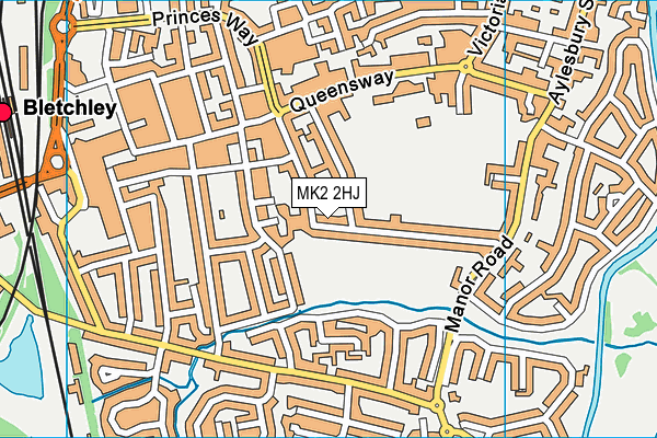 MK2 2HJ map - OS VectorMap District (Ordnance Survey)