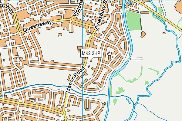 MK2 2HP map - OS VectorMap District (Ordnance Survey)