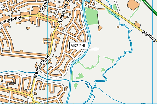 MK2 2HU map - OS VectorMap District (Ordnance Survey)