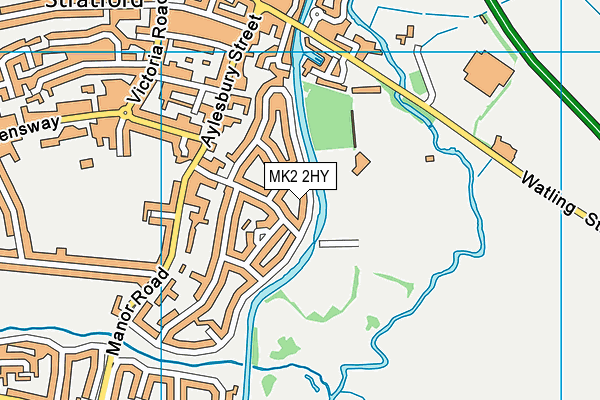 MK2 2HY map - OS VectorMap District (Ordnance Survey)