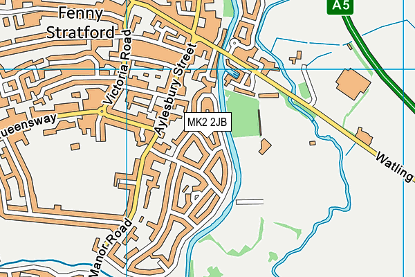 MK2 2JB map - OS VectorMap District (Ordnance Survey)