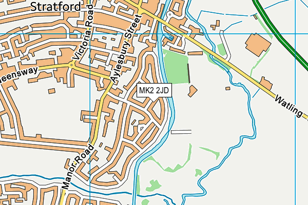 MK2 2JD map - OS VectorMap District (Ordnance Survey)