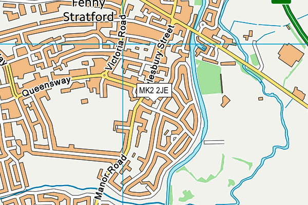 MK2 2JE map - OS VectorMap District (Ordnance Survey)