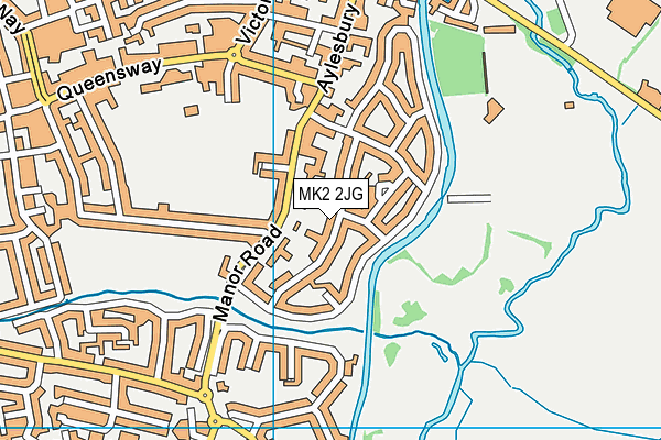 MK2 2JG map - OS VectorMap District (Ordnance Survey)