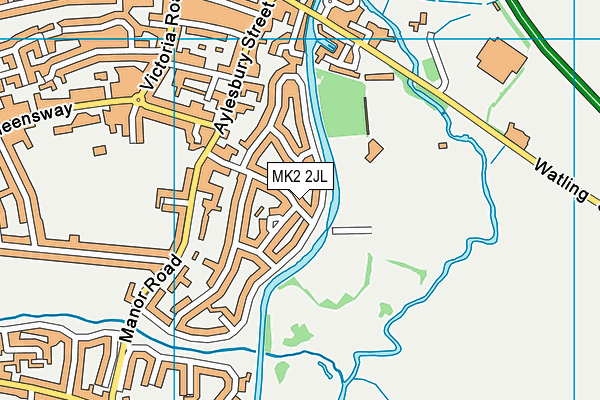 MK2 2JL map - OS VectorMap District (Ordnance Survey)