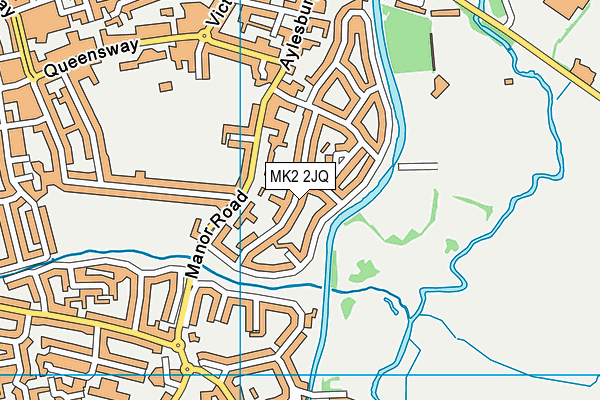 MK2 2JQ map - OS VectorMap District (Ordnance Survey)