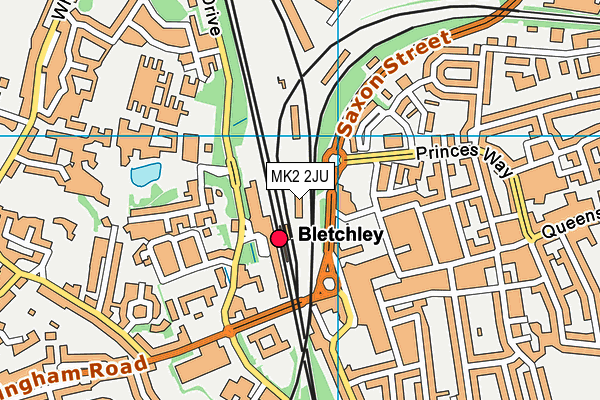 MK2 2JU map - OS VectorMap District (Ordnance Survey)