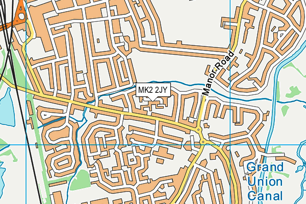 MK2 2JY map - OS VectorMap District (Ordnance Survey)