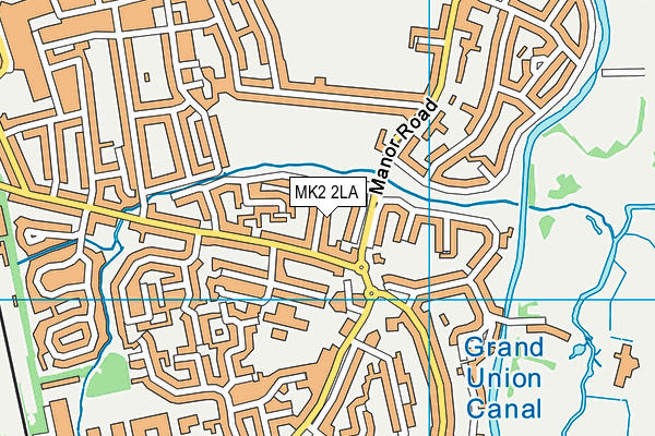 MK2 2LA map - OS VectorMap District (Ordnance Survey)