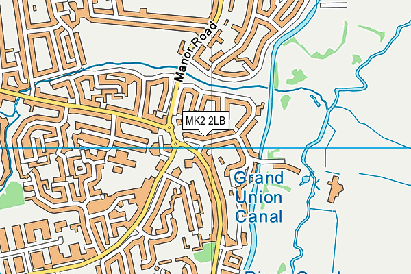 MK2 2LB map - OS VectorMap District (Ordnance Survey)