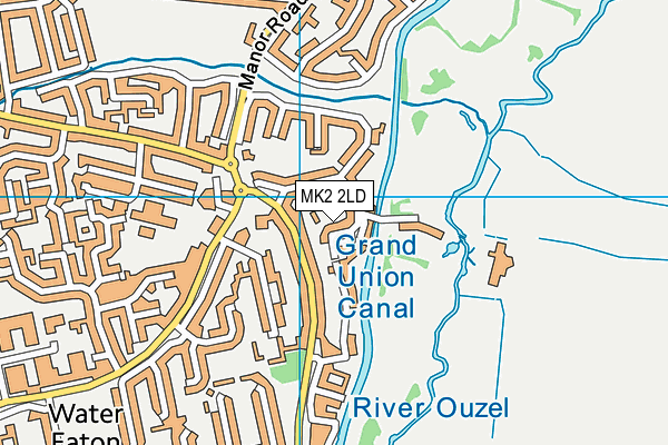 MK2 2LD map - OS VectorMap District (Ordnance Survey)