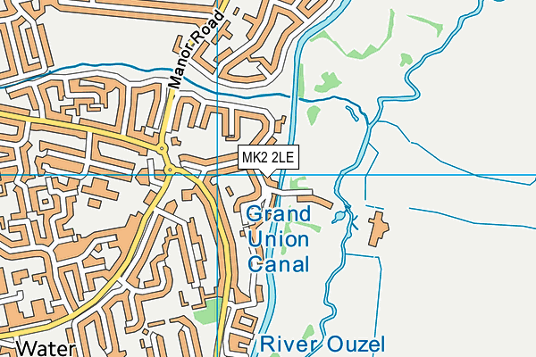 MK2 2LE map - OS VectorMap District (Ordnance Survey)
