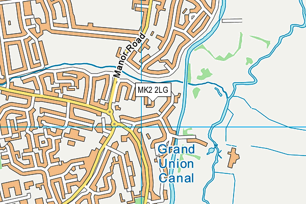 MK2 2LG map - OS VectorMap District (Ordnance Survey)