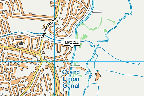 MK2 2LL map - OS VectorMap District (Ordnance Survey)