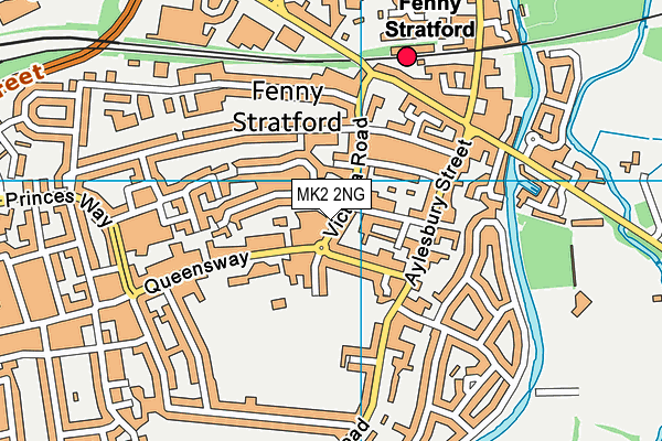 MK2 2NG map - OS VectorMap District (Ordnance Survey)