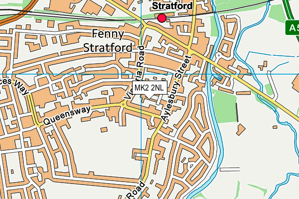 MK2 2NL map - OS VectorMap District (Ordnance Survey)