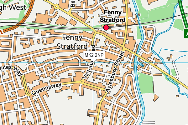 MK2 2NP map - OS VectorMap District (Ordnance Survey)