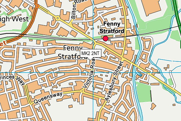 MK2 2NT map - OS VectorMap District (Ordnance Survey)