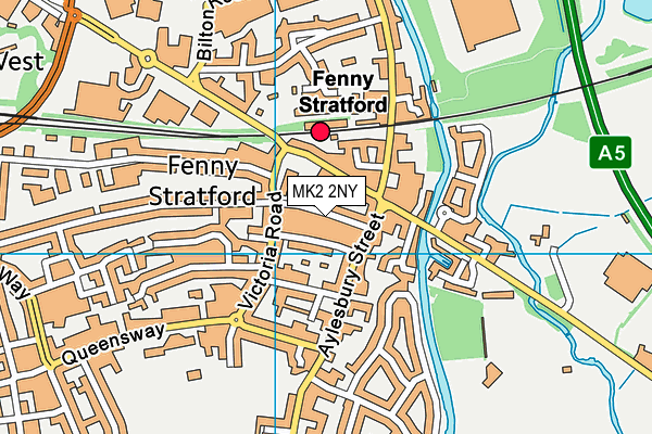 MK2 2NY map - OS VectorMap District (Ordnance Survey)