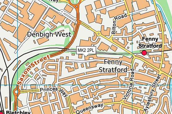 MK2 2PL map - OS VectorMap District (Ordnance Survey)