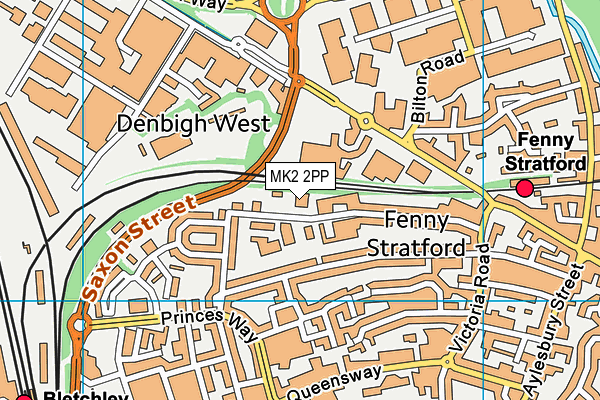 MK2 2PP map - OS VectorMap District (Ordnance Survey)