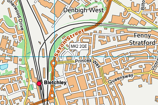 MK2 2QE map - OS VectorMap District (Ordnance Survey)