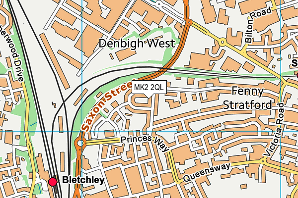 MK2 2QL map - OS VectorMap District (Ordnance Survey)