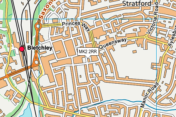 MK2 2RR map - OS VectorMap District (Ordnance Survey)