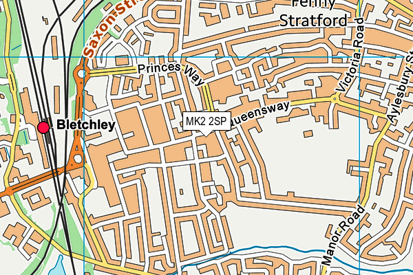 MK2 2SP map - OS VectorMap District (Ordnance Survey)