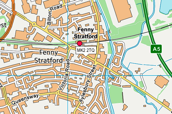 MK2 2TQ map - OS VectorMap District (Ordnance Survey)