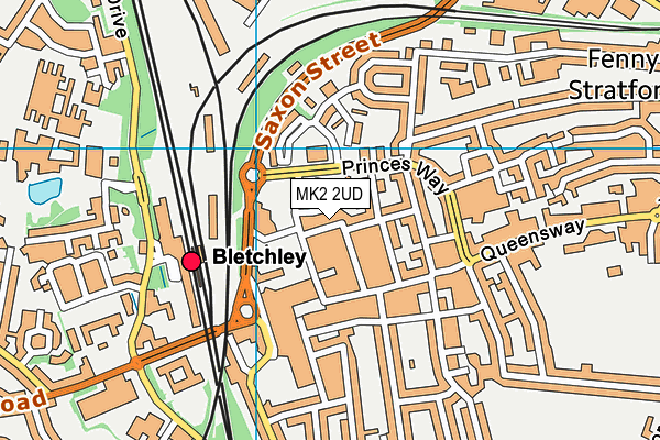 MK2 2UD map - OS VectorMap District (Ordnance Survey)