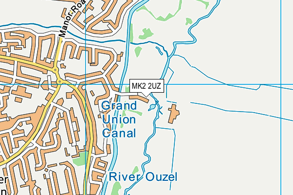 MK2 2UZ map - OS VectorMap District (Ordnance Survey)