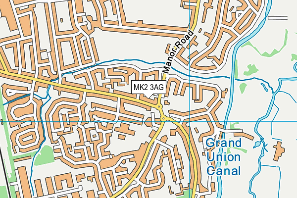 MK2 3AG map - OS VectorMap District (Ordnance Survey)