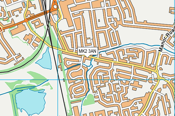 MK2 3AN map - OS VectorMap District (Ordnance Survey)