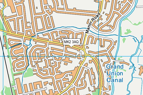 MK2 3AQ map - OS VectorMap District (Ordnance Survey)