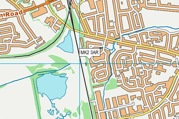 MK2 3AR map - OS VectorMap District (Ordnance Survey)