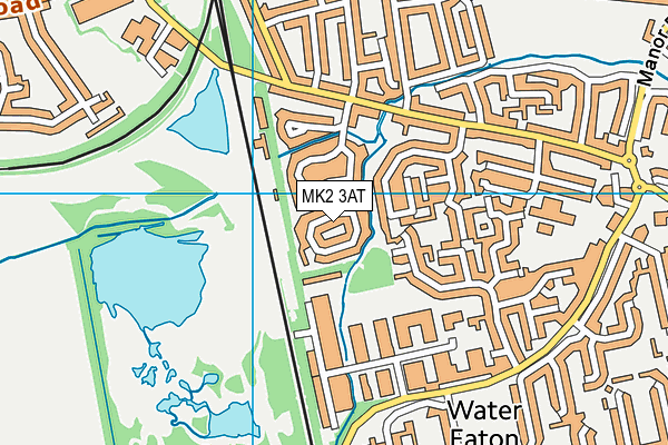 MK2 3AT map - OS VectorMap District (Ordnance Survey)