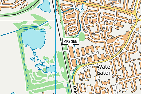 MK2 3BB map - OS VectorMap District (Ordnance Survey)