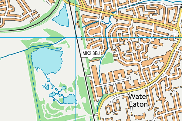 MK2 3BJ map - OS VectorMap District (Ordnance Survey)