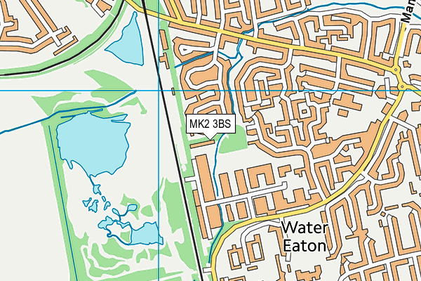 MK2 3BS map - OS VectorMap District (Ordnance Survey)