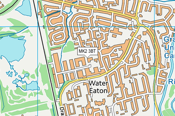 MK2 3BT map - OS VectorMap District (Ordnance Survey)