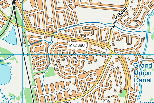 MK2 3BU map - OS VectorMap District (Ordnance Survey)