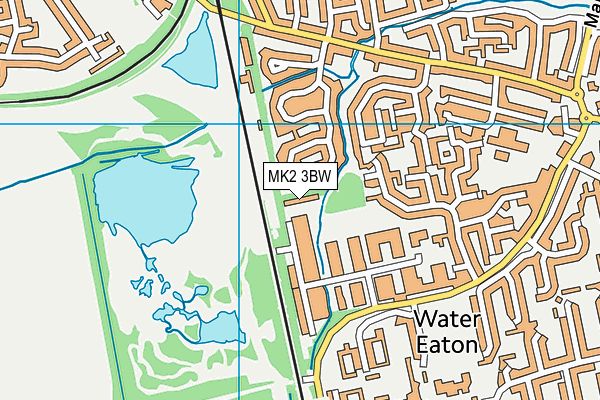 MK2 3BW map - OS VectorMap District (Ordnance Survey)