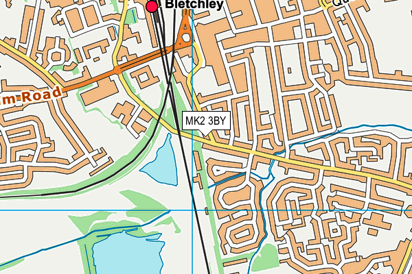 MK2 3BY map - OS VectorMap District (Ordnance Survey)