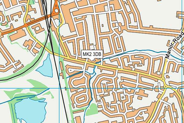 MK2 3DB map - OS VectorMap District (Ordnance Survey)