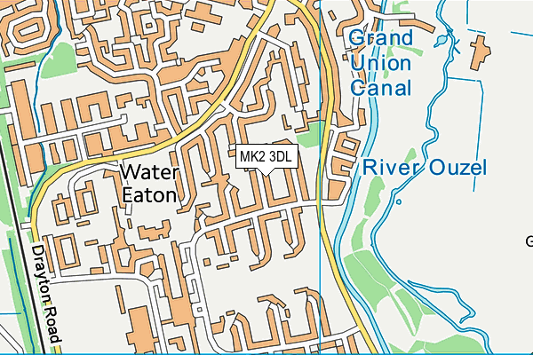 MK2 3DL map - OS VectorMap District (Ordnance Survey)