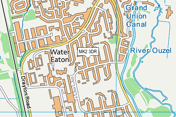 MK2 3DR map - OS VectorMap District (Ordnance Survey)